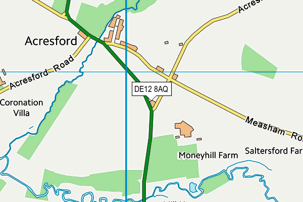 DE12 8AQ map - OS VectorMap District (Ordnance Survey) DE12 8AQ map - OS VectorMap District (Ordnance Survey)