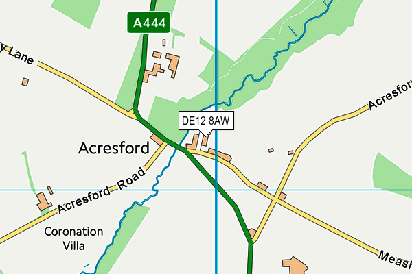 DE12 8AW map - OS VectorMap District (Ordnance Survey) DE12 8AW map - OS VectorMap District (Ordnance Survey)