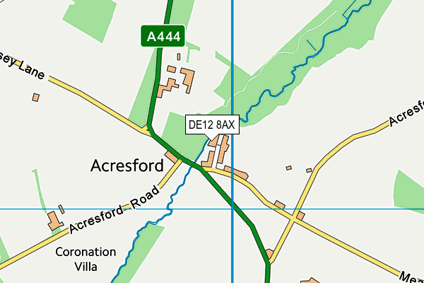 DE12 8AX map - OS VectorMap District (Ordnance Survey) DE12 8AX map - OS VectorMap District (Ordnance Survey)