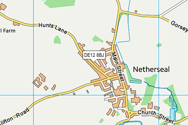 DE12 8BJ map - OS VectorMap District (Ordnance Survey) DE12 8BJ map - OS VectorMap District (Ordnance Survey)