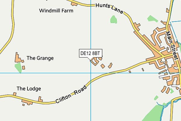 DE12 8BT map - OS VectorMap District (Ordnance Survey) DE12 8BT map - OS VectorMap District (Ordnance Survey)