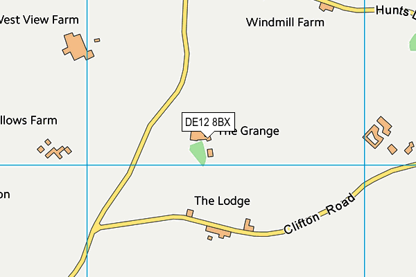 DE12 8BX map - OS VectorMap District (Ordnance Survey) DE12 8BX map - OS VectorMap District (Ordnance Survey)