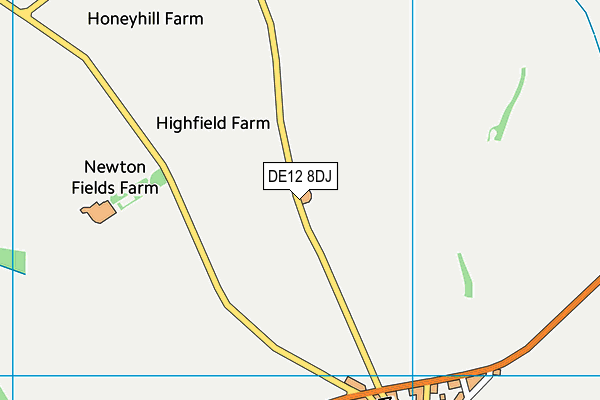 DE12 8DJ map - OS VectorMap District (Ordnance Survey) DE12 8DJ map - OS VectorMap District (Ordnance Survey)