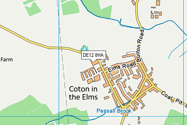 DE12 8HA map - OS VectorMap District (Ordnance Survey) DE12 8HA map - OS VectorMap District (Ordnance Survey)