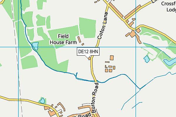 DE12 8HN map - OS VectorMap District (Ordnance Survey) DE12 8HN map - OS VectorMap District (Ordnance Survey)