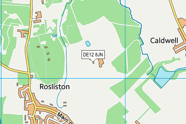 DE12 8JN map - OS VectorMap District (Ordnance Survey) DE12 8JN map - OS VectorMap District (Ordnance Survey)