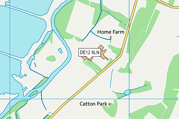 DE12 8LN map - OS VectorMap District (Ordnance Survey) DE12 8LN map - OS VectorMap District (Ordnance Survey)