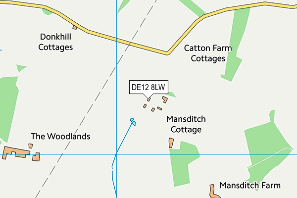 DE12 8LW map - OS VectorMap District (Ordnance Survey) DE12 8LW map - OS VectorMap District (Ordnance Survey)