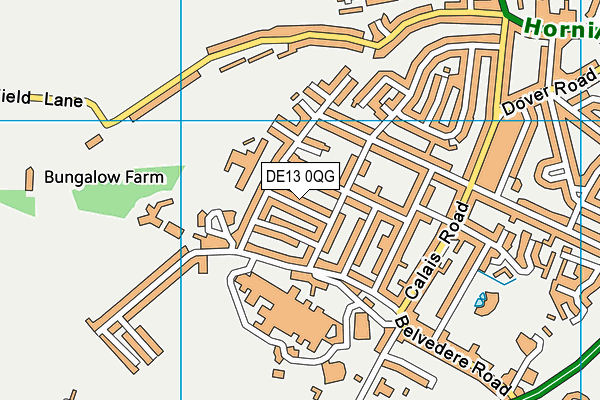 DE13 0QG map - OS VectorMap District (Ordnance Survey) DE13 0QG map - OS VectorMap District (Ordnance Survey)