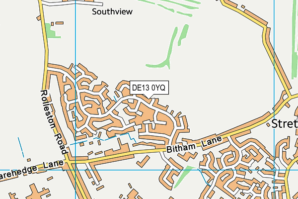 DE13 0YQ map - OS VectorMap District (Ordnance Survey) DE13 0YQ map - OS VectorMap District (Ordnance Survey)