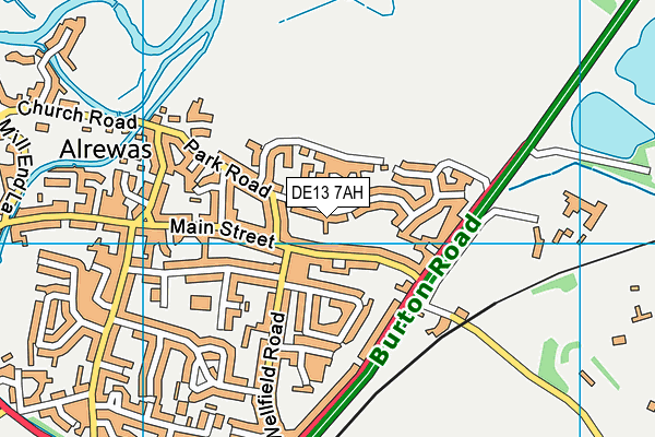 DE13 7AH map - OS VectorMap District (Ordnance Survey) DE13 7AH map - OS VectorMap District (Ordnance Survey)