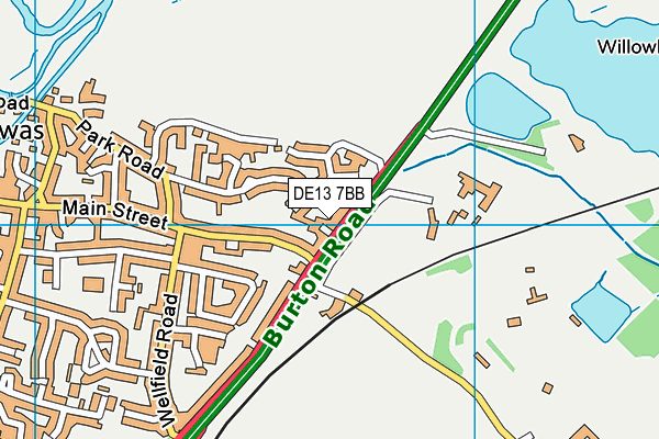 DE13 7BB map - OS VectorMap District (Ordnance Survey) DE13 7BB map - OS VectorMap District (Ordnance Survey)