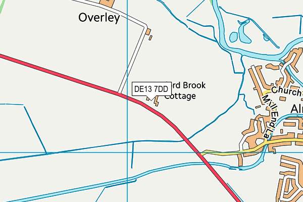 DE13 7DD map - OS VectorMap District (Ordnance Survey) DE13 7DD map - OS VectorMap District (Ordnance Survey)
