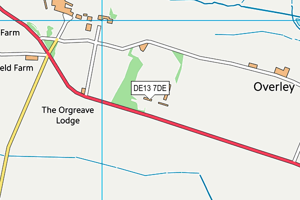 DE13 7DE map - OS VectorMap District (Ordnance Survey) DE13 7DE map - OS VectorMap District (Ordnance Survey)