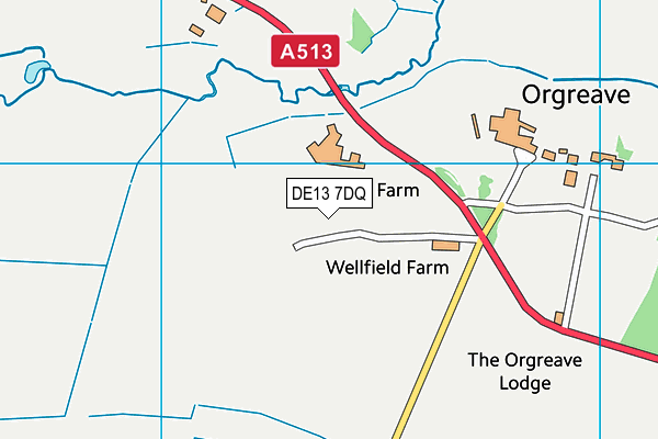 DE13 7DQ map - OS VectorMap District (Ordnance Survey) DE13 7DQ map - OS VectorMap District (Ordnance Survey)
