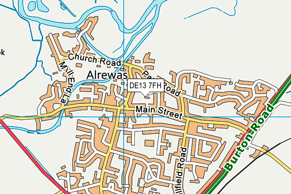 DE13 7FH map - OS VectorMap District (Ordnance Survey) DE13 7FH map - OS VectorMap District (Ordnance Survey)