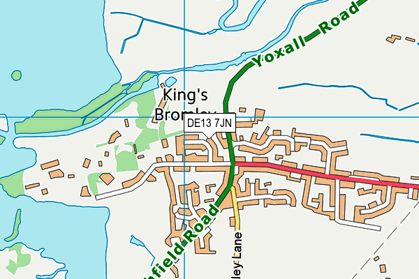 DE13 7JN map - OS VectorMap District (Ordnance Survey) DE13 7JN map - OS VectorMap District (Ordnance Survey)