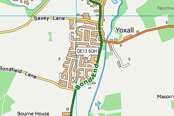 DE13 8QH map - OS VectorMap District (Ordnance Survey) DE13 8QH map - OS VectorMap District (Ordnance Survey)