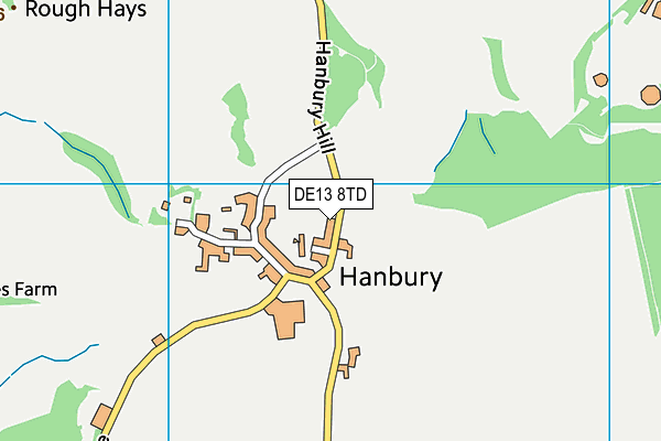 DE13 8TD map - OS VectorMap District (Ordnance Survey) DE13 8TD map - OS VectorMap District (Ordnance Survey)
