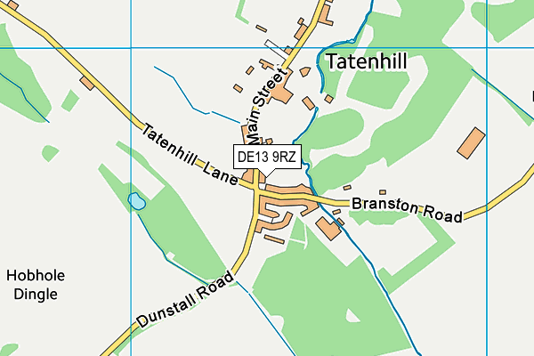 DE13 9RZ map - OS VectorMap District (Ordnance Survey) DE13 9RZ map - OS VectorMap District (Ordnance Survey)