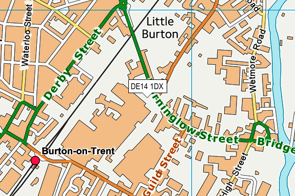 DE14 1DX map - OS VectorMap District (Ordnance Survey) DE14 1DX map - OS VectorMap District (Ordnance Survey)