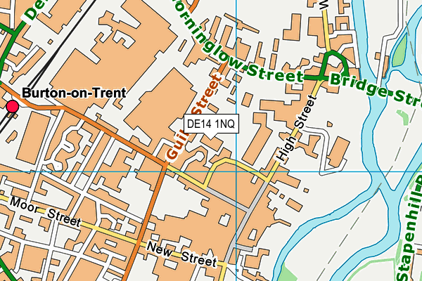 DE14 1NQ map - OS VectorMap District (Ordnance Survey) DE14 1NQ map - OS VectorMap District (Ordnance Survey)