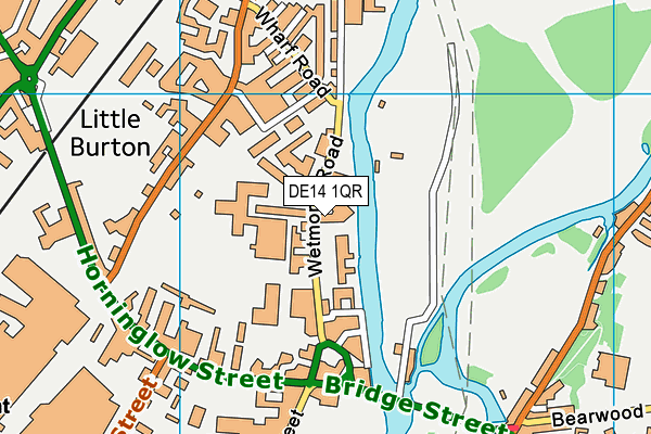 DE14 1QR map - OS VectorMap District (Ordnance Survey) DE14 1QR map - OS VectorMap District (Ordnance Survey)