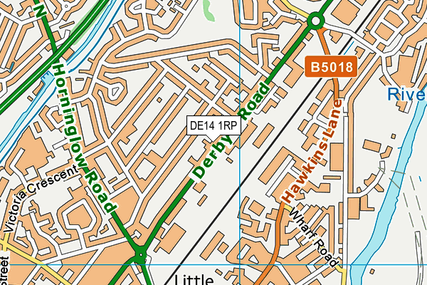 DE14 1RP map - OS VectorMap District (Ordnance Survey) DE14 1RP map - OS VectorMap District (Ordnance Survey)