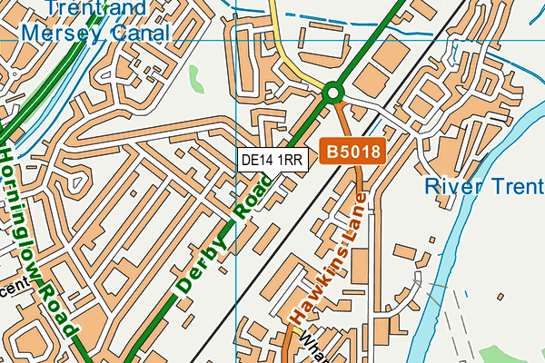 DE14 1RR map - OS VectorMap District (Ordnance Survey) DE14 1RR map - OS VectorMap District (Ordnance Survey)