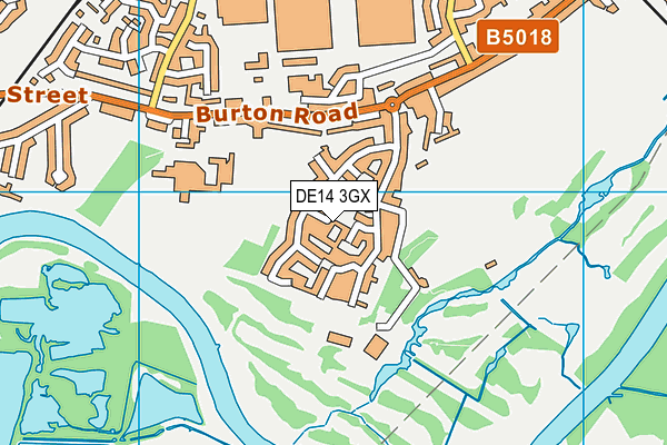 DE14 3GX map - OS VectorMap District (Ordnance Survey) DE14 3GX map - OS VectorMap District (Ordnance Survey)