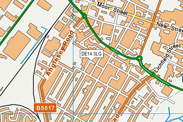 DE14 3LG map - OS VectorMap District (Ordnance Survey) DE14 3LG map - OS VectorMap District (Ordnance Survey)