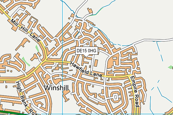 DE15 0HG map - OS VectorMap District (Ordnance Survey) DE15 0HG map - OS VectorMap District (Ordnance Survey)