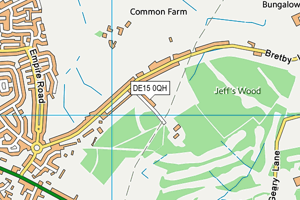 DE15 0QH map - OS VectorMap District (Ordnance Survey) DE15 0QH map - OS VectorMap District (Ordnance Survey)