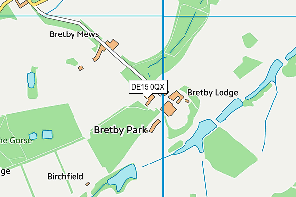 DE15 0QX map - OS VectorMap District (Ordnance Survey)