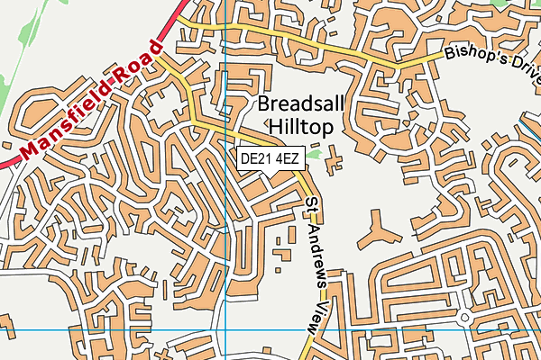 DE21 4EZ map - OS VectorMap District (Ordnance Survey) DE21 4EZ map - OS VectorMap District (Ordnance Survey)