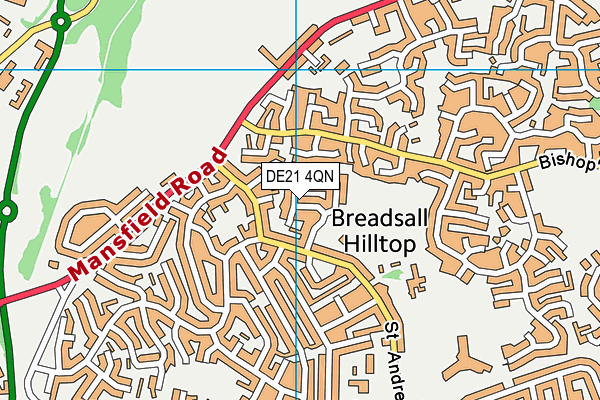DE21 4QN map - OS VectorMap District (Ordnance Survey)