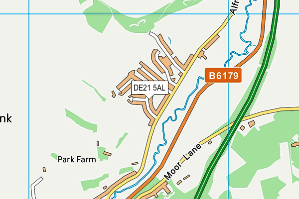 DE21 5AL map - OS VectorMap District (Ordnance Survey)