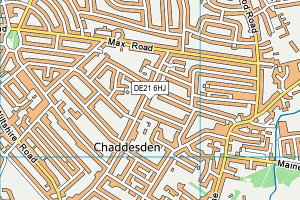 DE21 6HJ map - OS VectorMap District (Ordnance Survey)