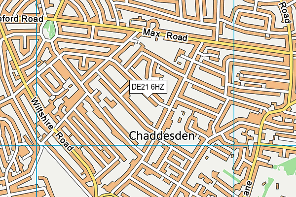 DE21 6HZ map - OS VectorMap District (Ordnance Survey)