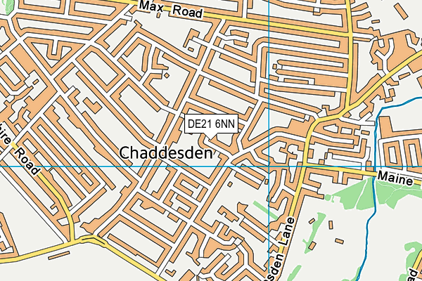 DE21 6NN map - OS VectorMap District (Ordnance Survey)