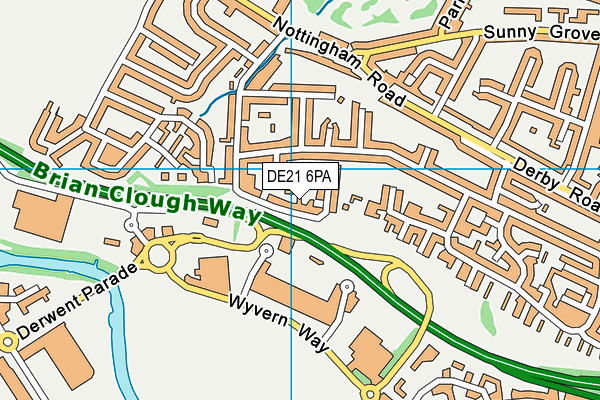 DE21 6PA map - OS VectorMap District (Ordnance Survey) DE21 6PA map - OS VectorMap District (Ordnance Survey)
