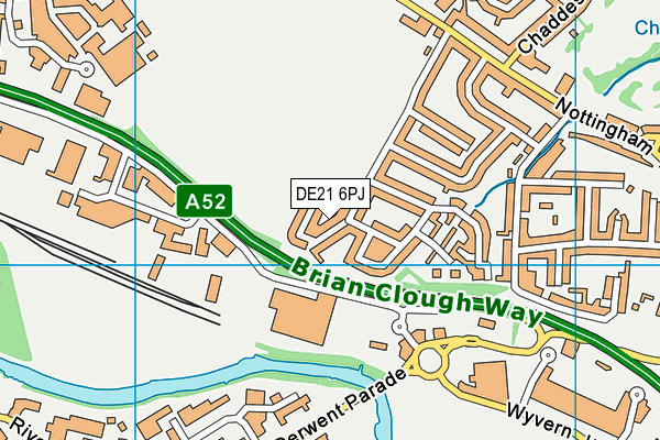 DE21 6PJ map - OS VectorMap District (Ordnance Survey)