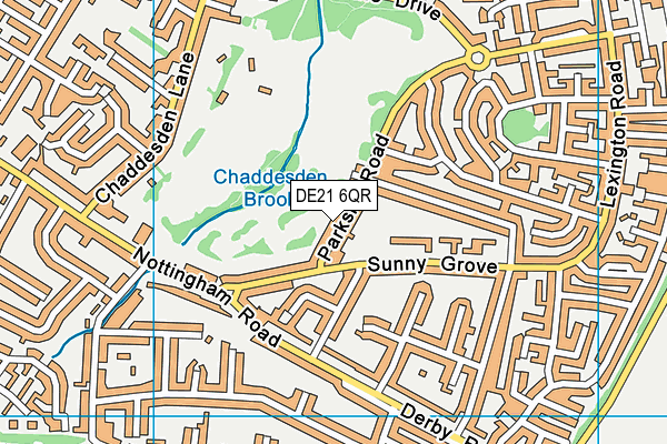 DE21 6QR map - OS VectorMap District (Ordnance Survey)