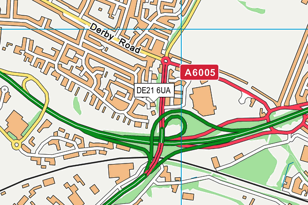 DE21 6UA map - OS VectorMap District (Ordnance Survey)