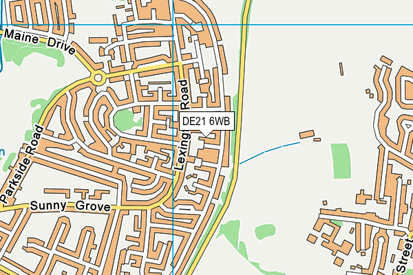 DE21 6WB map - OS VectorMap District (Ordnance Survey) DE21 6WB map - OS VectorMap District (Ordnance Survey)