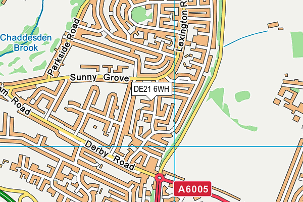 DE21 6WH map - OS VectorMap District (Ordnance Survey)