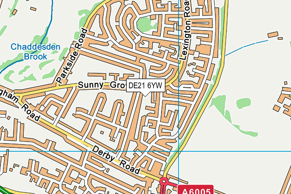 DE21 6YW map - OS VectorMap District (Ordnance Survey) DE21 6YW map - OS VectorMap District (Ordnance Survey)