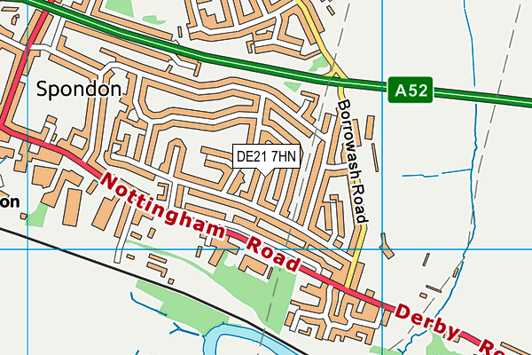 DE21 7HN map - OS VectorMap District (Ordnance Survey)