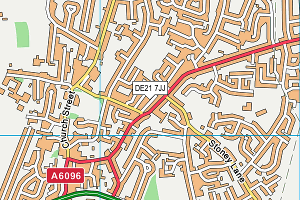 DE21 7JJ map - OS VectorMap District (Ordnance Survey)