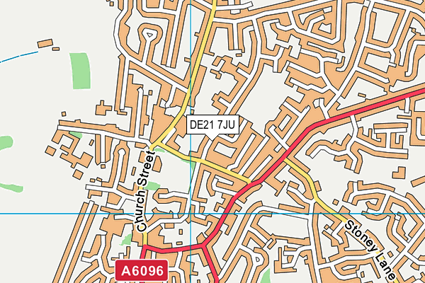 DE21 7JU map - OS VectorMap District (Ordnance Survey)
